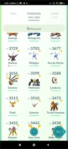 Conta com diversos lendários 100% e shinys - Pokémon