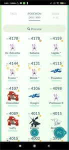 Conta com diversos lendários 100% e shinys - Pokémon