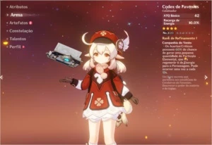Conta Genshin Impact - Klee + Livro 4* [rank 7]