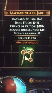 Machadinha de jade BLIGHT HARDCORE POE - Outros