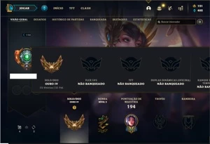 Conta ouro 4 com 78 Champs e 50 Skins + 1 RARA - League of Legends LOL