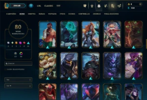 Prata 4 com 100 Champs e 80 Skins +1 Prestigio ( JG / SUP ) - League of Legends LOL