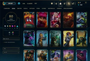 Prata 4 com 100 Champs e 80 Skins +1 Prestigio ( JG / SUP ) - League of Legends LOL