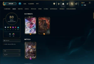 Prata 4 com 100 Champs e 80 Skins +1 Prestigio ( JG / SUP ) - League of Legends LOL