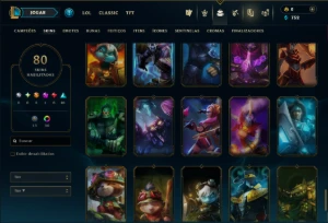 Prata 4 com 100 Champs e 80 Skins +1 Prestigio ( JG / SUP ) - League of Legends LOL