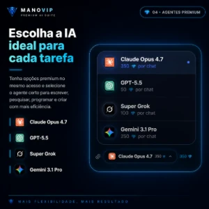 💎Use Claude Opus 4.7 , GPT-5.5, Gemini 3.1 Pro por 49,90 - Inteligência Artificial