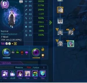 Conta End Game LADMO Omega com Miko Mode - Digimon Masters Online