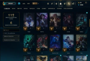 Ouro 4 com 70 Champs e 27 Skins - League of Legends LOL