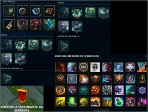 Conta league of legends prata 4 c/ skins lendarias LOL