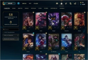 Conta bronze 1 afundada com 29 skins e 24 champs - League of Legends LOL