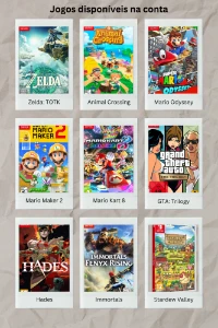 Conta Nintendo Switch - Diversos jogos - Outros