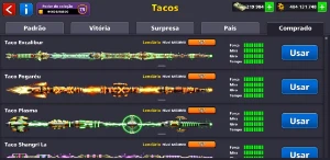 Conta 8 Ball Pool Todos Os Tacos Lendários Full +200K Notas - Outros