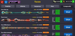 Conta 8 Ball Pool Todos Os Tacos Lendários Full +200K Notas