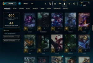 Unranked com 100 Champs e 46 Skins ( MID / TOP / JG ) - League of Legends LOL