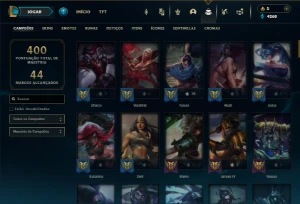 Unranked com 100 Champs e 46 Skins ( MID / TOP / JG ) - League of Legends LOL