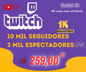 Pack Gamer Twitch- Lives 24H - Redes Sociais