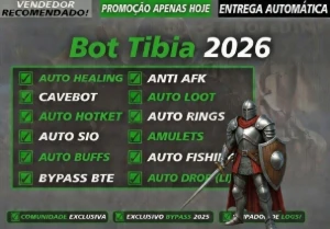 Bot Tibia 2026 Todos Clientes Pixel - Cavebot, Heal, Target