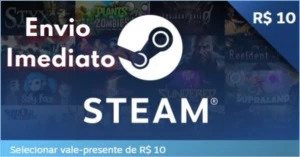 Gift Card Steam - Vale-presente R$10 Reais - Envio Via Steam