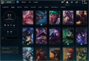 Ótima conta para main ou smurf mais de 50 skins, 117 champs - League of Legends LOL