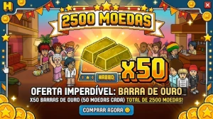 Habbo - 2500 Moedas (50 Barras De Ouro)