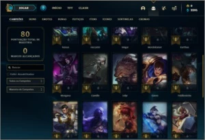 Conta platina 4 por 39 R$ com 30 champs e 1 skins - League of Legends LOL
