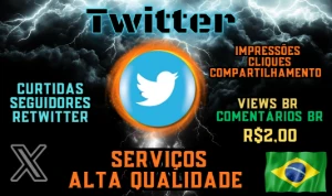 Twitter, Views BR, Seguidores, Curtidas, Retweets, Impressõe