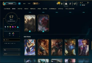 Bronze 3 com 120 Champs e 57 Skins ( JG / TOP / SUP ) - League of Legends LOL