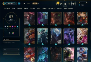 Bronze 3 com 120 Champs e 57 Skins ( JG / TOP / SUP ) - League of Legends LOL