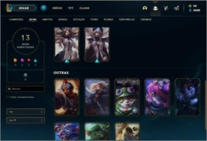 Conta platina 4 com 13 skins e 24 champs - League of Legends LOL
