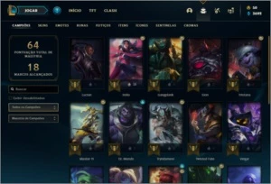 Conta platina 4 com 13 skins e 24 champs - League of Legends LOL