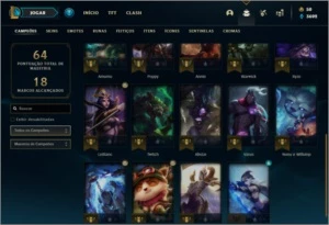 Conta platina 4 com 13 skins e 24 champs - League of Legends LOL