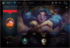 CONTA DE LEAGUE OF LEGENDS PLATINA LVL 80 C/ ÓTIMAS SKINS LOL