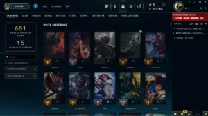 Conta ouro afundada, 161 skins 93 emotes - League of Legends LOL