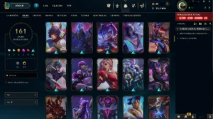 Conta ouro afundada, 161 skins 93 emotes - League of Legends LOL