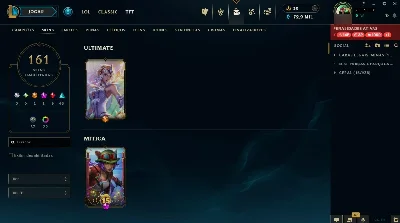 Conta ouro afundada, 161 skins 93 emotes - League of Legends LOL
