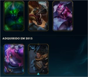 Conta Platina III flex, V na solo/duo 36 skins - League of Legends LOL