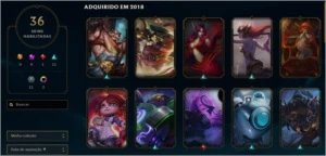 Conta Platina III flex, V na solo/duo 36 skins - League of Legends LOL