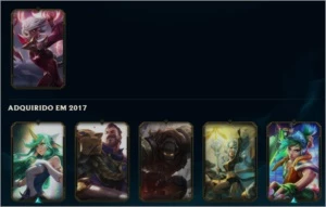 Conta Platina III flex, V na solo/duo 36 skins - League of Legends LOL