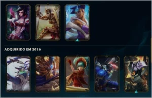 Conta Platina III flex, V na solo/duo 36 skins - League of Legends LOL