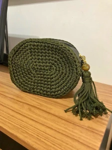 Bolsa Redonda Round Bag em Crochê - Artesanato e Personalizados