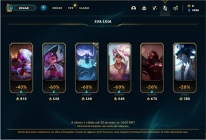 Conta ouro 2 com 47 Champs e 8 Skins - League of Legends LOL