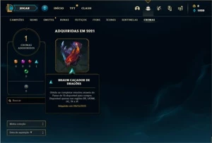 Conta ouro 2 com 47 Champs e 8 Skins - League of Legends LOL
