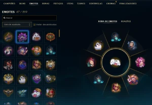 Ouro, 25 Skins, Mitica, Lendárias, 14K Ea, Honra 4, 76 Champ - League of Legends LOL