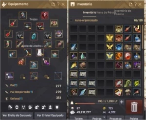 Conta BDO SA Sorc/Mago - POT HP - Carraca - Valtarra PEN - Black Desert
