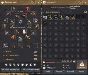 Conta BDO SA Sorc/Mago - POT HP - Carraca - Valtarra PEN - Black Desert