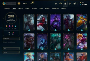 Unranked com TODOS os champs e 286 Skins ( MAIN ADC ) - League of Legends LOL