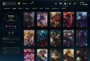 Unranked com TODOS os champs e 286 Skins ( MAIN ADC ) - League of Legends LOL