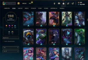 Unranked com TODOS os champs e 286 Skins ( MAIN ADC ) - League of Legends LOL