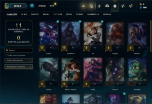 Conta Unranked com 30 Champs e 4 Skins + 2 Fragmentos - League of Legends LOL