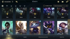 Conta de wild rift antiga! Muitas skins e passes antigos - League of Legends: Wild Rift LOL WR